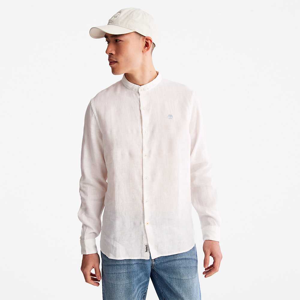 White Men's Timberland Mill River Shirts | Israel-8153429