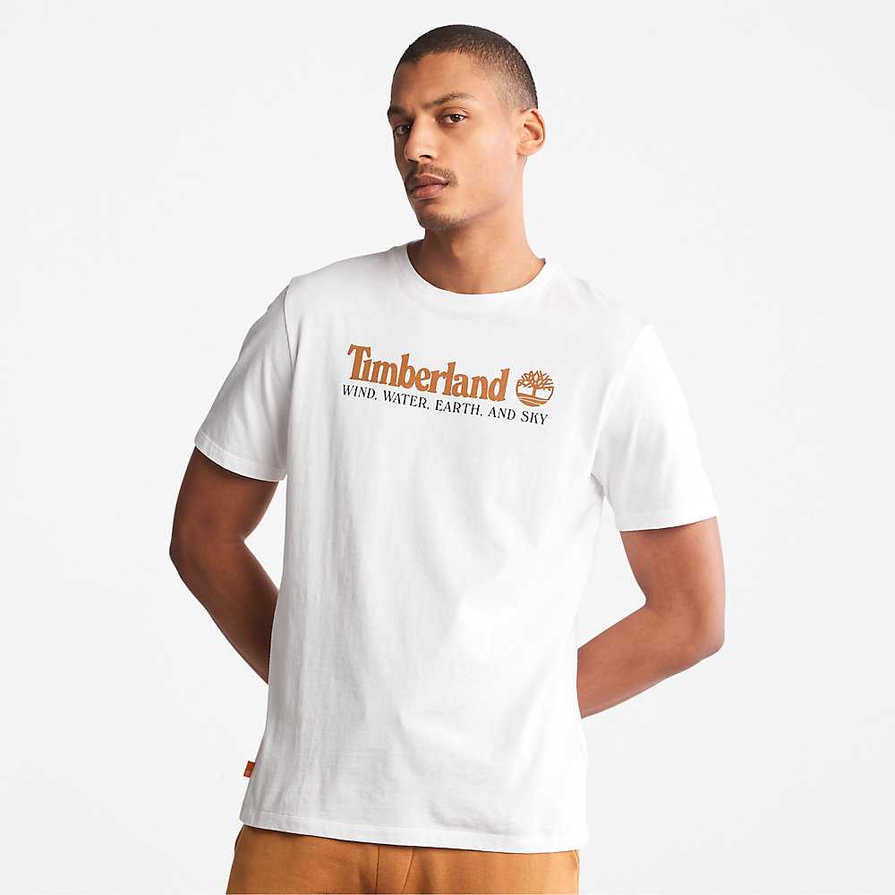 White Men's Timberland Wind Water Earth And Sky T Shirts | Israel-1495728