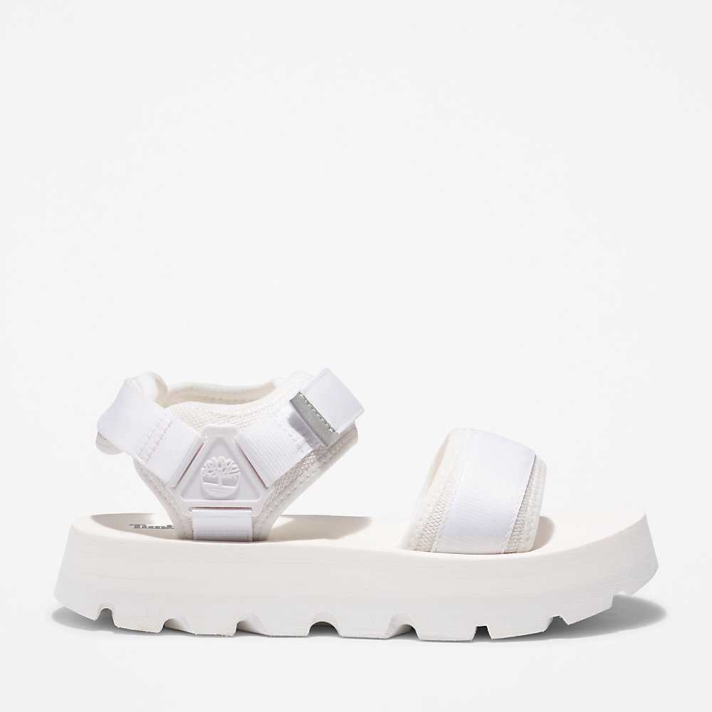 White Women's Timberland Euro Swift Sandals | Israel-7426359