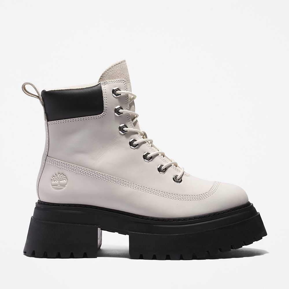 White Women's Timberland Sky 6 Inch Lace Up Boots | Israel-8129735