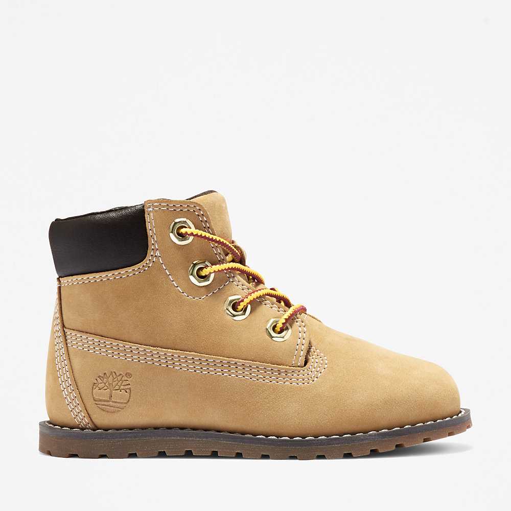 Yellow Kids' Timberland Pokey Pine Waterproof Boots | Israel-4219623