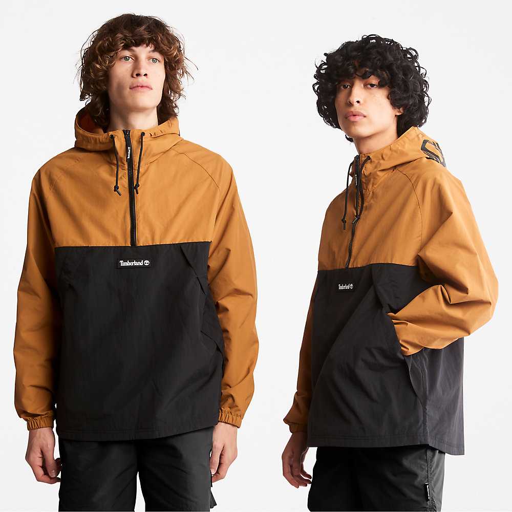 Yellow Men's Timberland Pullover Windbreaker | Israel-5967284