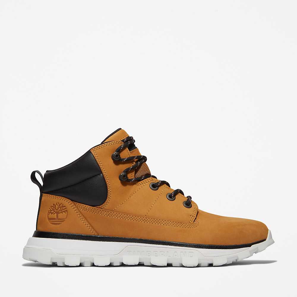 Yellow Men's Timberland Treeline Chukka Boots | Israel-8215609