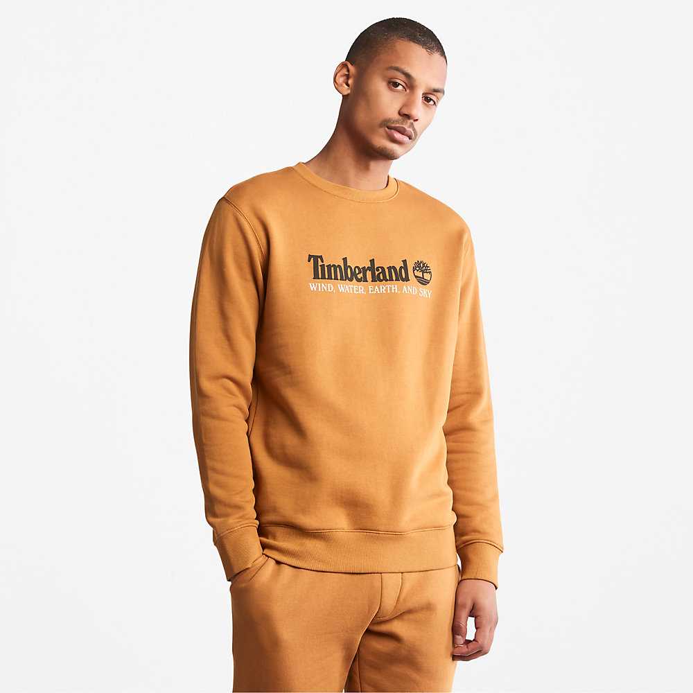 Yellow Men's Timberland Wind Water Earth And Sky Sweatshirt | Israel-8961352